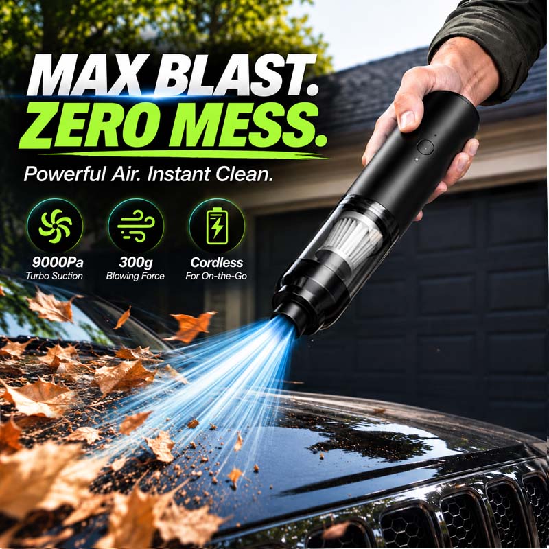 5-in-1 Mini Car Portable Cordless Handheld Vacuum Cleaner