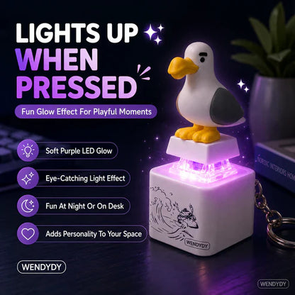 🐦 Press & Glow Funny Bird Keychain – Cute Light-Up Desk Toy Gift 🎁