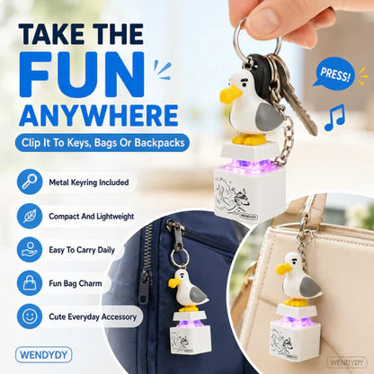🐦 Press & Glow Funny Bird Keychain – Cute Light-Up Desk Toy Gift 🎁