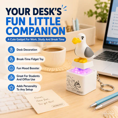 🐦 Press & Glow Funny Bird Keychain – Cute Light-Up Desk Toy Gift 🎁