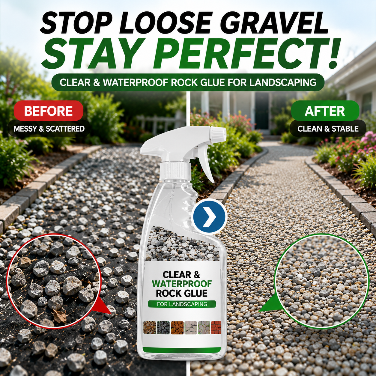 Grailzees™ 🌿Clear & Waterproof Rock Glue For Landscaping✨Transform Your Garden 💪🌿