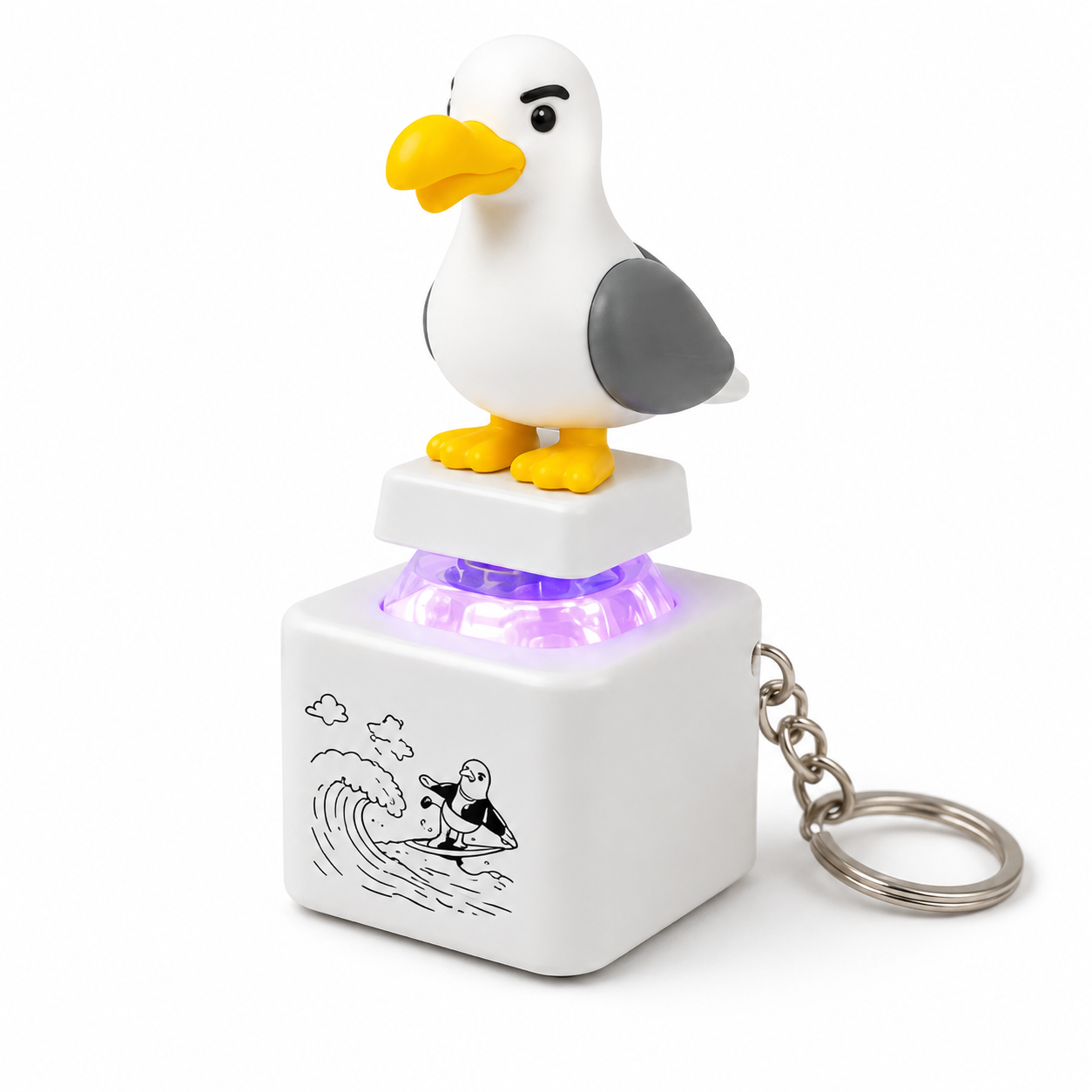 🐦 Press & Glow Funny Bird Keychain – Cute Light-Up Desk Toy Gift 🎁