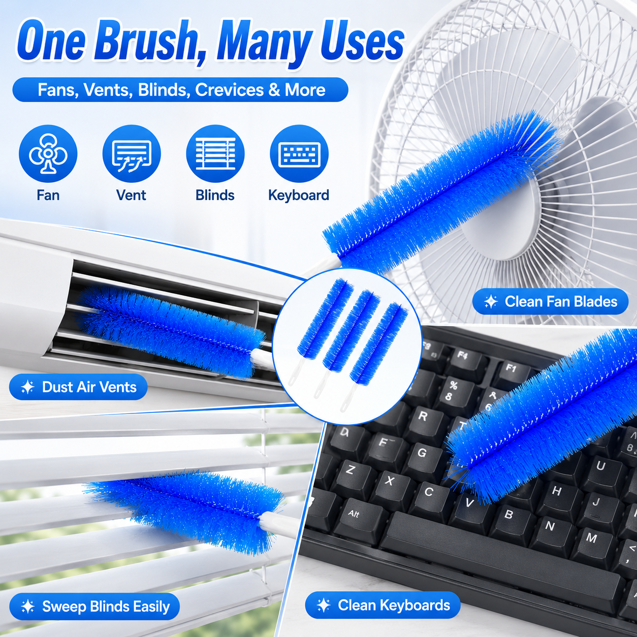 🧹Bendable Cleaning Brush✨ – Reusable Dust Remover for Hard-to-Reach Spaces