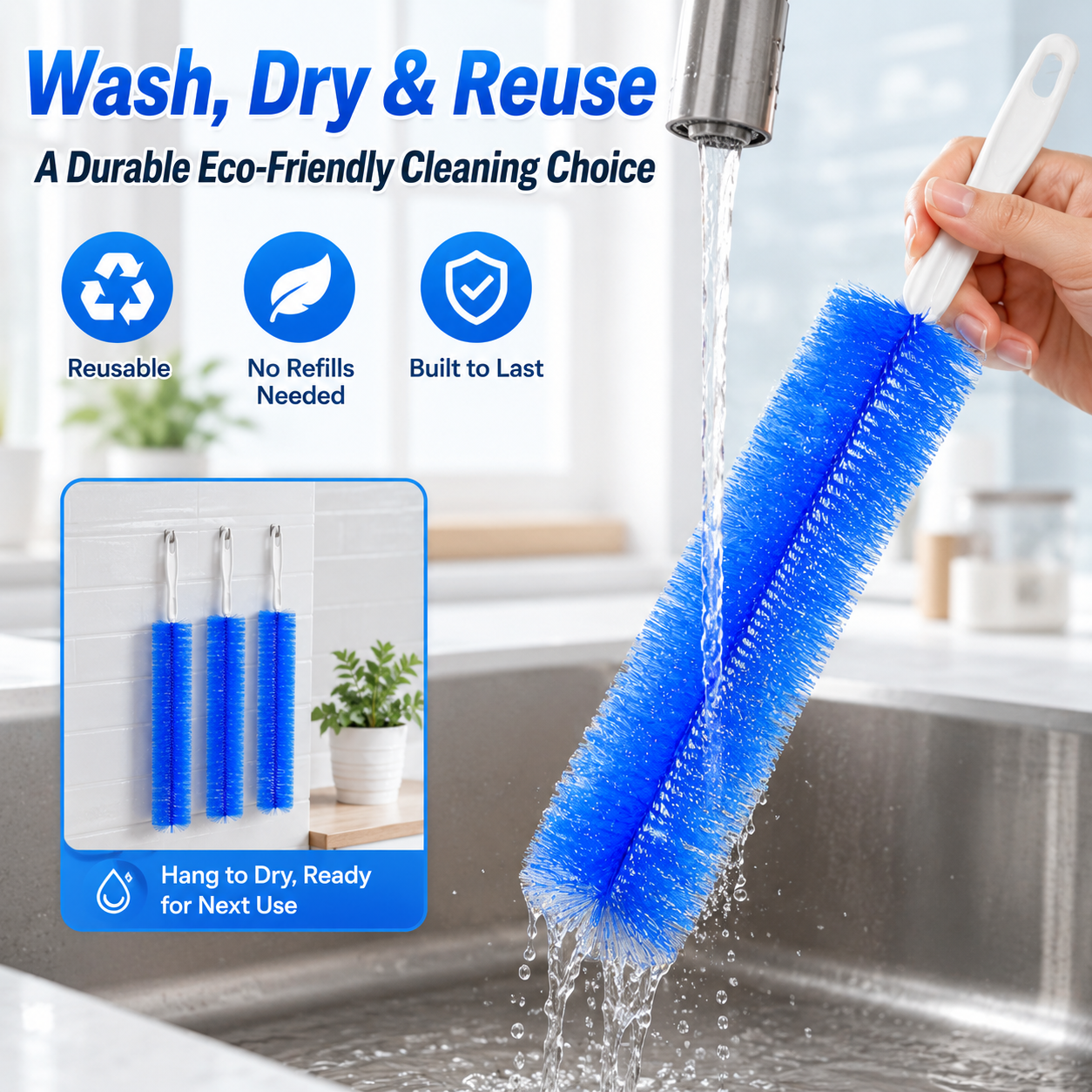 🧹Bendable Cleaning Brush✨ – Reusable Dust Remover for Hard-to-Reach Spaces