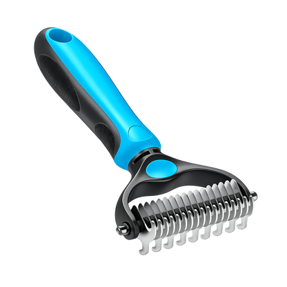 Grailzees™ Professional Double-Sided Pet Grooming Rake ✨ Undercoat Deshedding Tool for Dogs & Cats 🐶🐱