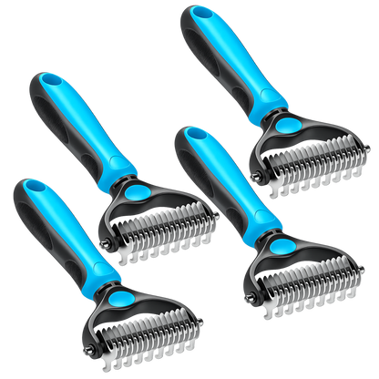 Grailzees™ Professional Double-Sided Pet Grooming Rake ✨ Undercoat Deshedding Tool for Dogs & Cats 🐶🐱