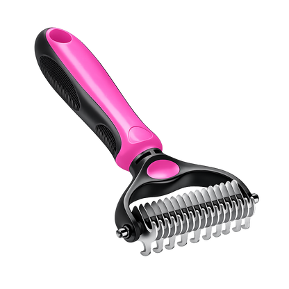 Grailzees™ Professional Double-Sided Pet Grooming Rake ✨ Undercoat Deshedding Tool for Dogs & Cats 🐶🐱