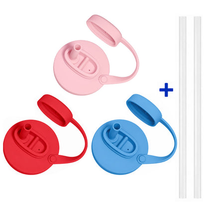 Grailzees™3Pcs BPA-Free Reusable Soda Can Lids, Secure Fit Covers to Keep Drinks Clean & Bug-Free, Optional Straws Included