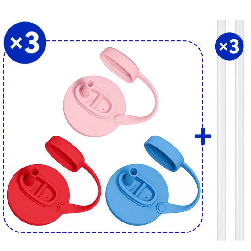 Grailzees™3Pcs BPA-Free Reusable Soda Can Lids, Secure Fit Covers to Keep Drinks Clean & Bug-Free, Optional Straws Included