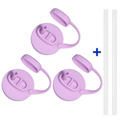 Grailzees™3Pcs BPA-Free Reusable Soda Can Lids, Secure Fit Covers to Keep Drinks Clean & Bug-Free, Optional Straws Included