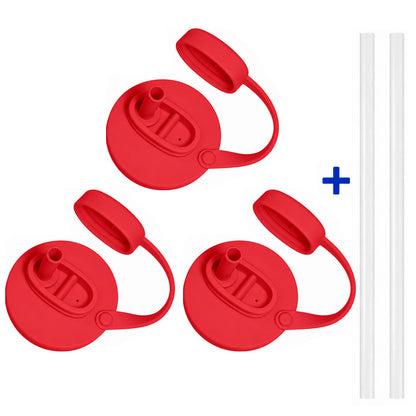 Grailzees™3Pcs BPA-Free Reusable Soda Can Lids, Secure Fit Covers to Keep Drinks Clean & Bug-Free, Optional Straws Included