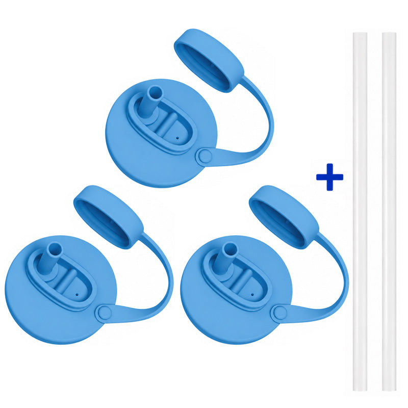 Grailzees™3Pcs BPA-Free Reusable Soda Can Lids, Secure Fit Covers to Keep Drinks Clean & Bug-Free, Optional Straws Included
