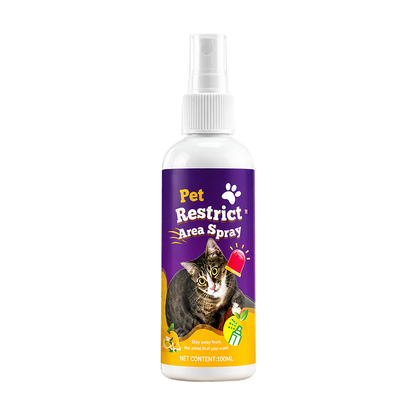 🥳2026 HOT SALE🥳💞50K+ SOLD!🐱🚫 50% OFF! Pet Boundary Spray – Citrus formula, safe around kids. Reusable, effective. Teach boundaries without stress. 💚✨