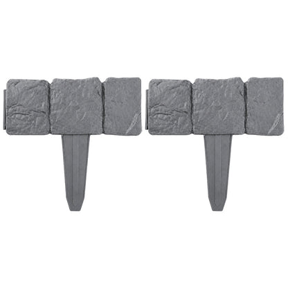🌿✨Grailzees™  Stone-Look Edging Fence - Garden Edges That Stay Clean🏡♻️