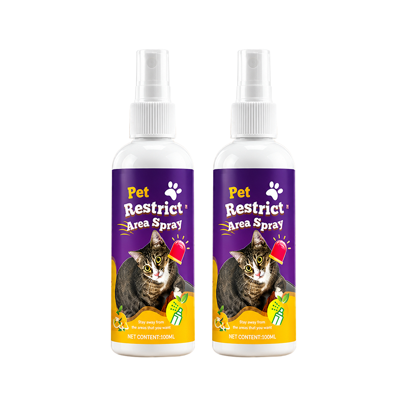 🥳2026 HOT SALE🥳💞50K+ SOLD!🐱🚫 50% OFF! Pet Boundary Spray – Citrus formula, safe around kids. Reusable, effective. Teach boundaries without stress. 💚✨