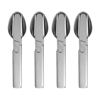 Grailzees™ 4-in-1 Stainless Steel Portable Cutlery Set