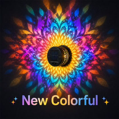 🌀💥Limited Sale Buy 1 Get 1 Free🌞💡Solar Mandala Wall Light Outdoor Garden Fence Projector Lamp Patio Ambient Decor