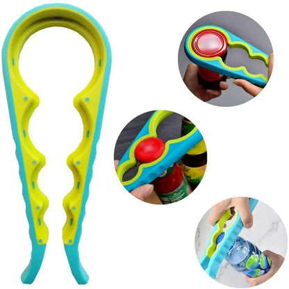 4-in-1 Jar Opener for Weak Hands – Easy Grip Bottle & Can Opener