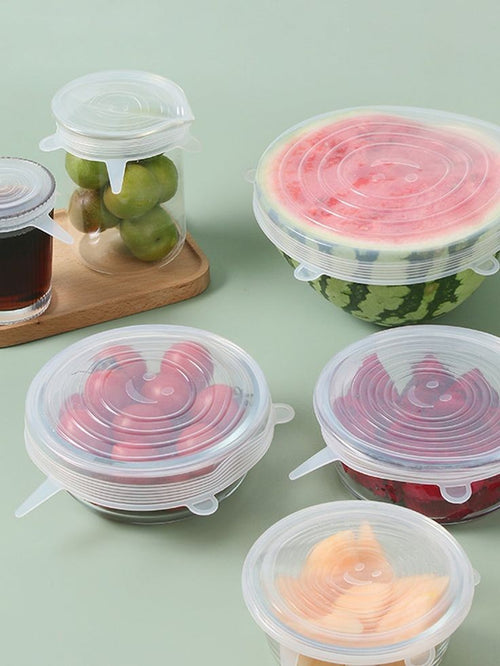 Roselli™ Silicone Stretch Lids Reuseable Microwave Safe Flexible Covers (offer)