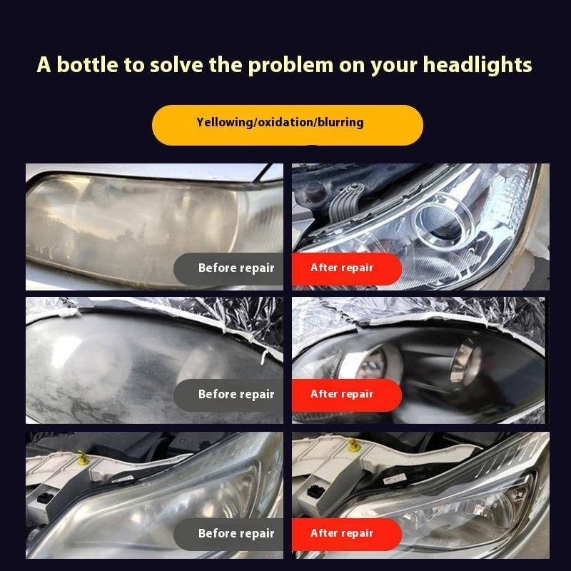 Grailzees™💥🚘Automotive Headlamp Restoration Fluid, blurring enhanced crystalline coating refurbisher