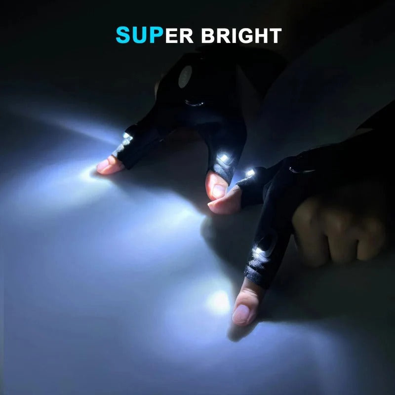 💡 LED Flashlight Gloves | Hands-Free Light for Work & Outdoors