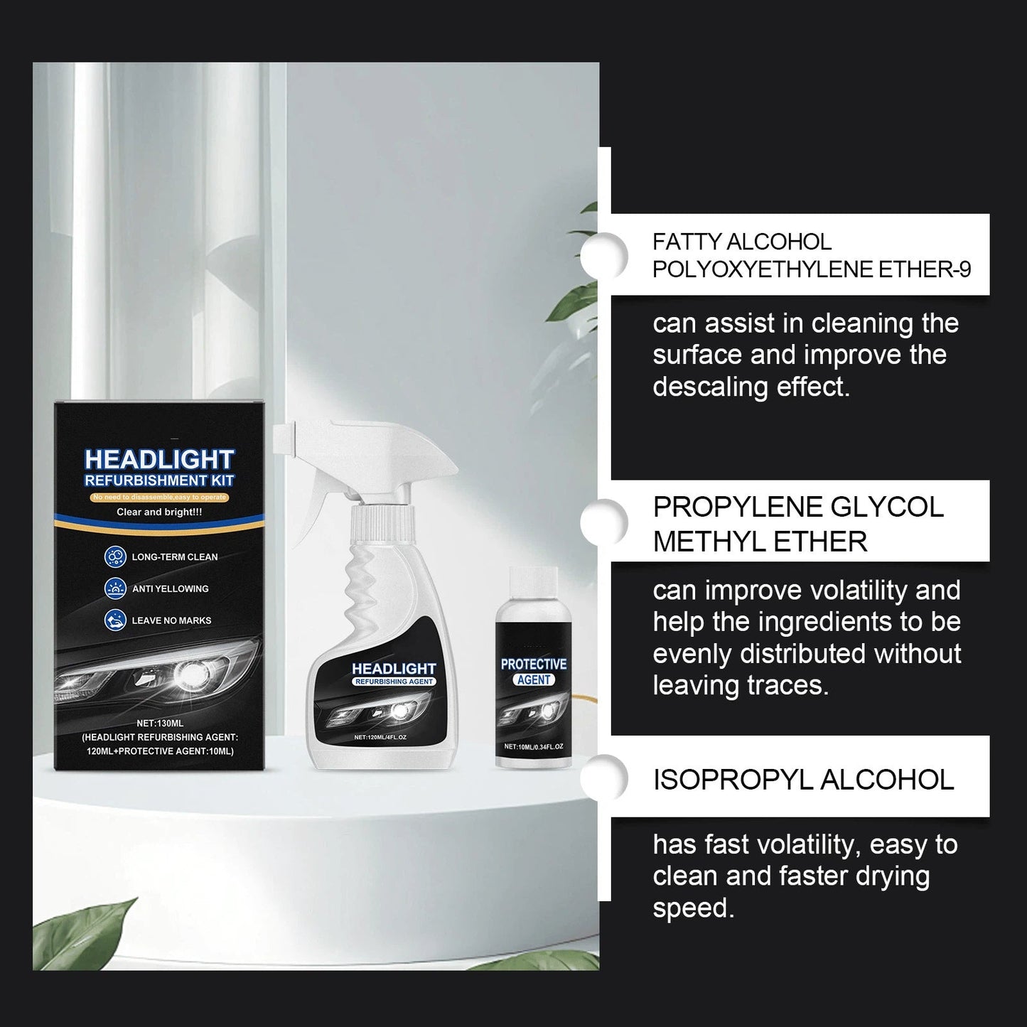 Grailzees™💥🚘Automotive Headlamp Restoration Fluid, blurring enhanced crystalline coating refurbisher