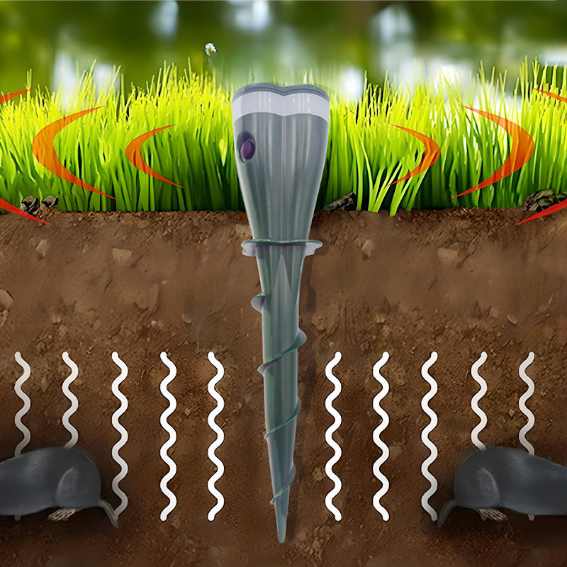 Grailzees™☘️Solar Powered Waterproof Screw Mole Repellent