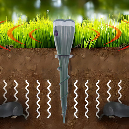 🌸Hot Sale 50% OFF☘️Solar Powered Waterproof Screw Mole Repellent