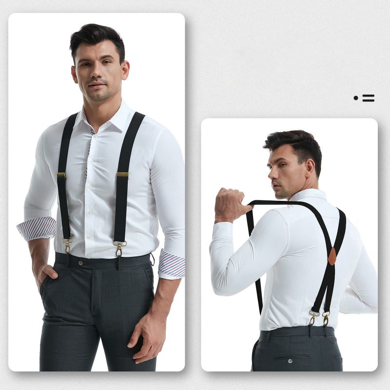 📢LAST DAY BUY 3 GET 1 FREE!⏰Men's X-Back Suspenders with Hook Clips