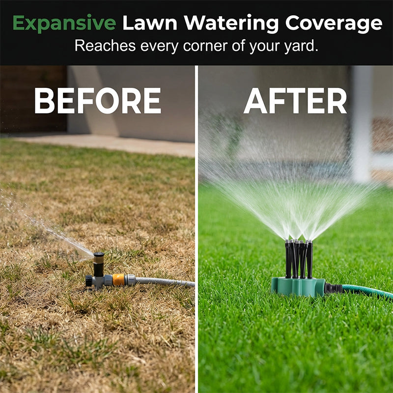 360° Precision Garden Sprinkler – Full Lawn Coverage for Easy Watering