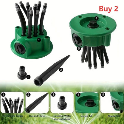 360° Precision Garden Sprinkler – Full Lawn Coverage for Easy Watering