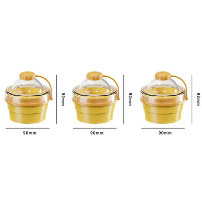 Collapsible Silicone Ice Ball Cup with Straw