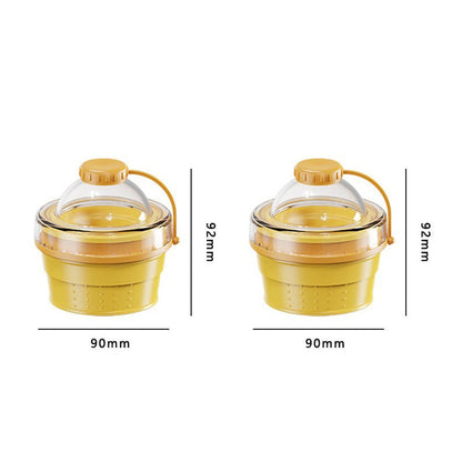 Collapsible Silicone Ice Ball Cup with Straw
