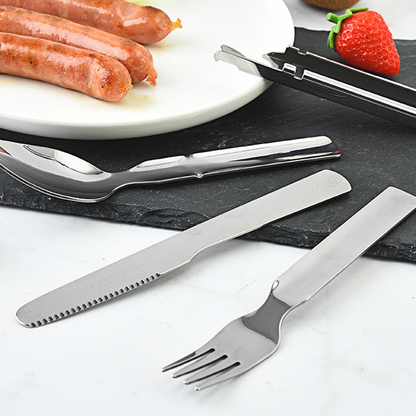 Grailzees™ 4-in-1 Stainless Steel Portable Cutlery Set