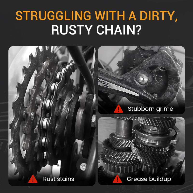 🥳2026 HOT SALE🥳  🚴‍♂️ 50% OFF!  Deep-Clean  Chain Cleaner  Spray, wipe & ride.  Removes grime, protects against rust & keeps chains running smooth.