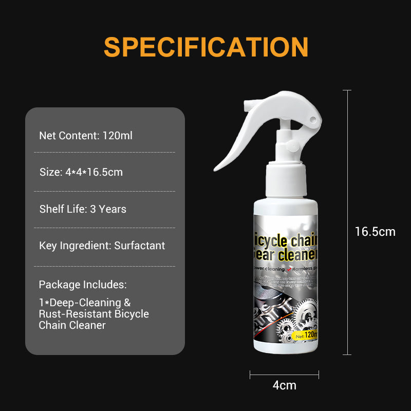 🥳2026 HOT SALE🥳  🚴‍♂️ 50% OFF!  Deep-Clean  Chain Cleaner  Spray, wipe & ride.  Removes grime, protects against rust & keeps chains running smooth.