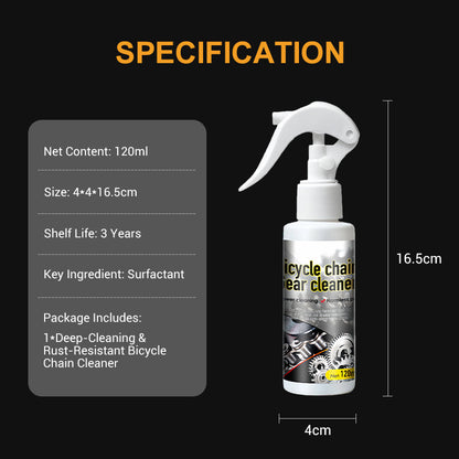 🥳2026 HOT SALE🥳  🚴‍♂️ 50% OFF!  Deep-Clean  Chain Cleaner  Spray, wipe & ride.  Removes grime, protects against rust & keeps chains running smooth.