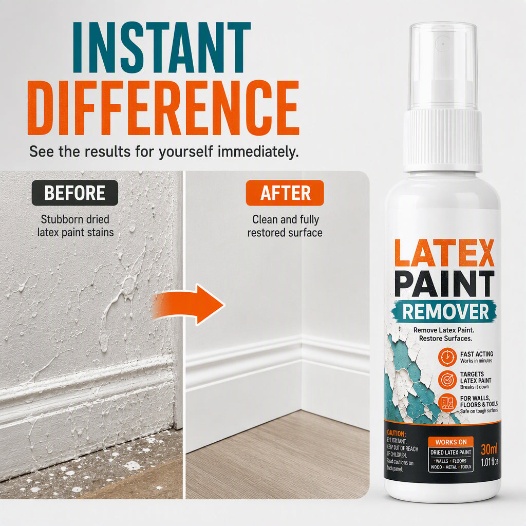 Pro Latex Paint Remover Spray – Fast 30s Dissolve and Safe on All Surfaces