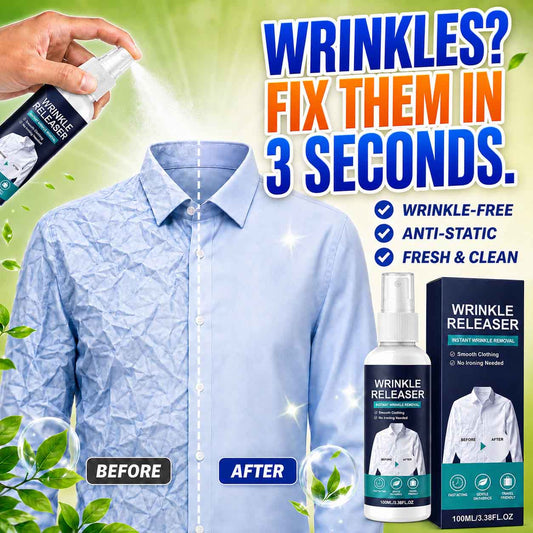 👔 Grailzees™ Instant Wrinkle Erasing Spray: Smooth Clothes in 3 Seconds (No Iron, No Heat)✨