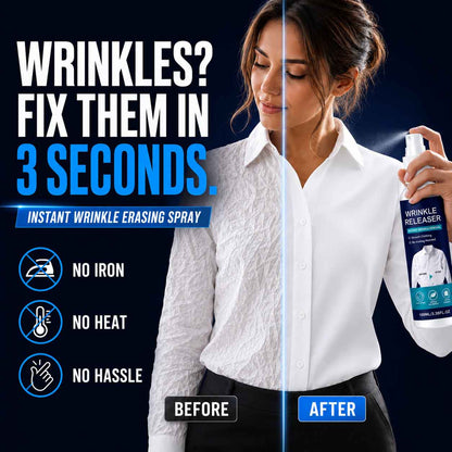 👔 Grailzees™ Instant Wrinkle Erasing Spray: Smooth Clothes in 3 Seconds (No Iron, No Heat)✨ (EU)